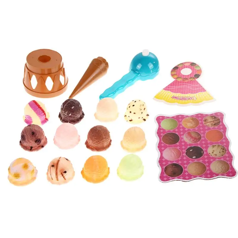 Baby Simulation Food Ice Cream Stack Up Play Educational Toys Children Pretend Play Lovely Gift home toy Pretend Play Tower