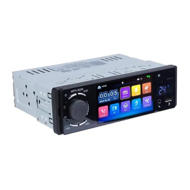 

12v Plastic 3006 4.1 inch Touch Screen 1DIN Car Stereo MP5 Player FM Radio BT USB TF Black color MP5 Player for Automobile