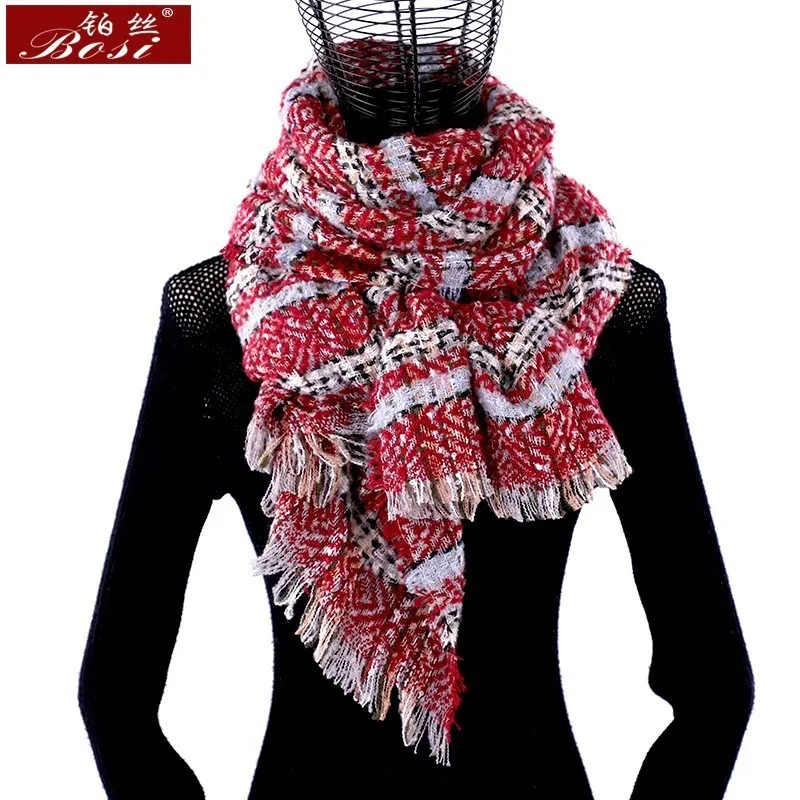 

Bohemia Scarf Cashmere Plaid flower print Winter fashion For Women stripe large Shawl Scarves Brand oversize wool pashmina