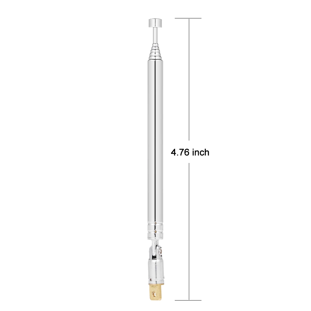 

FM Antenna Radio 7 Sections Telescopic Radio Antenna Chromium-plating Copper Antenna 180 Rotatable FM radio antenna