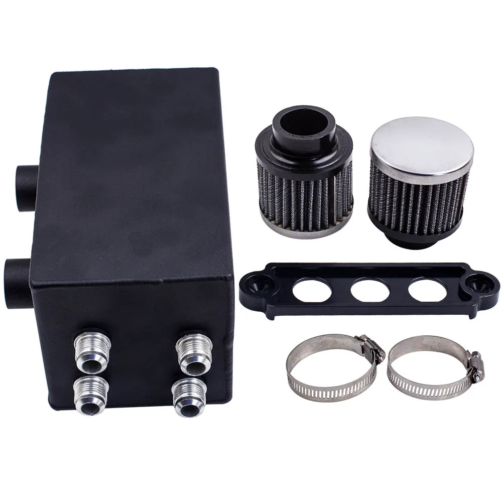 

Oil Catch Can Tank w/ Breather Filter for Honda Civic Acura Integra 4 x -10 AN