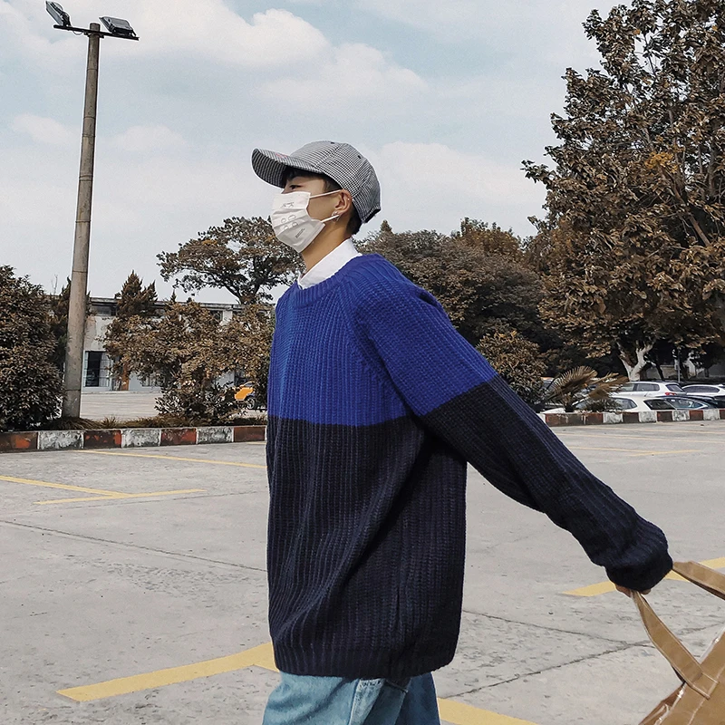 2019 Spring Autumn Casual Men's Sweater O-Neck Striped Slim Fit Knittwear Mens Pullovers clothes pull homme cardigan M-2XL