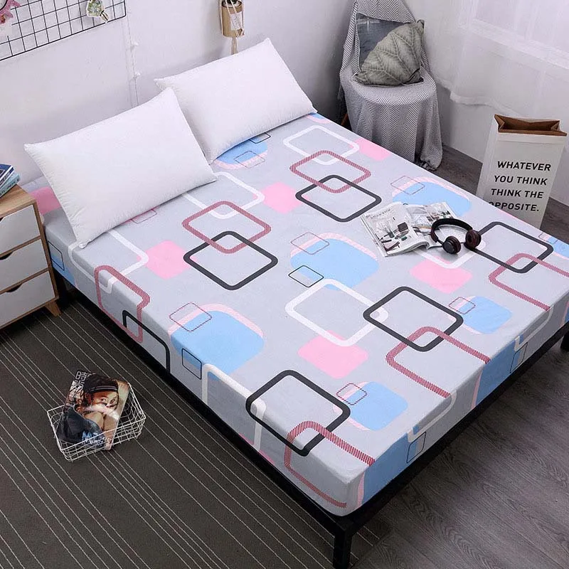

New Fitted Sheet On Elastic Band Mattress Cover with All-around Elastic Rubber Band Printed Bed Sheet Hot Selling