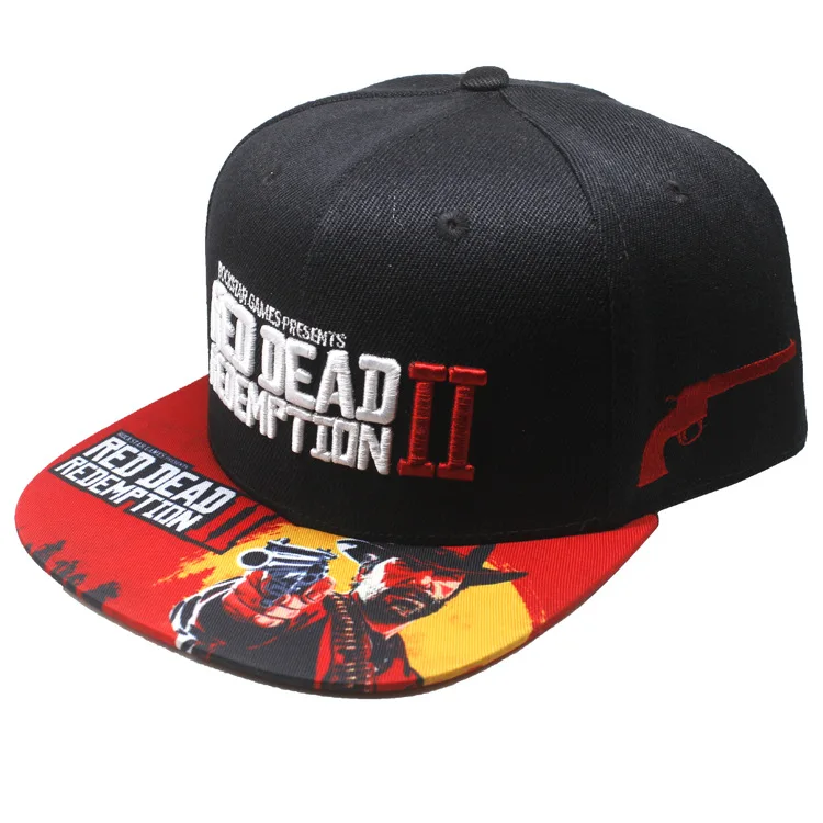 Juego rojo muerto redención 2 Hiphop gorras de béisbol Casual novedad creativa negro rojo lona ajustable gorra de Baseball Casquette Juego rojo muerto redención 2 Hiphop gorras de béisbol Casual novedad creativa negro rojo lona ajustable gorra de Baseball Casquette