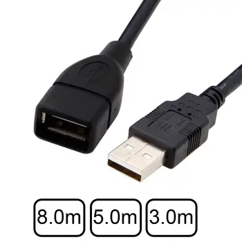 

USB Type-A Female to USB 2.0 Male Data Extension Cable With dual Shield Braid Cable for Hard Disk & Scanner & Printer 8m 5m 3m