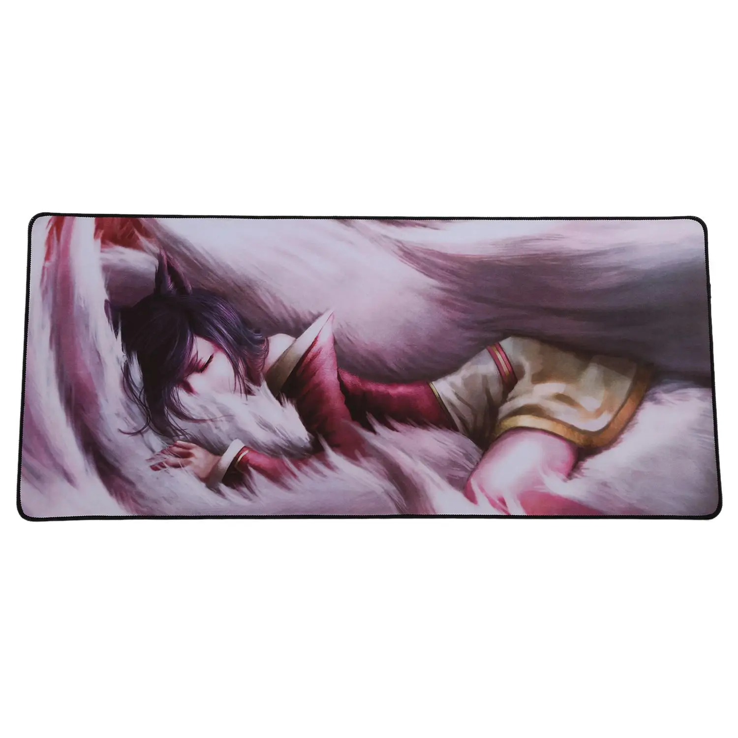 Gaming Mouse Pad Locking Edge Large Mouse Mat PC Computer Laptop Mousepad for Apple MackBook CS GO Dota2 LOL:Sleeping fox