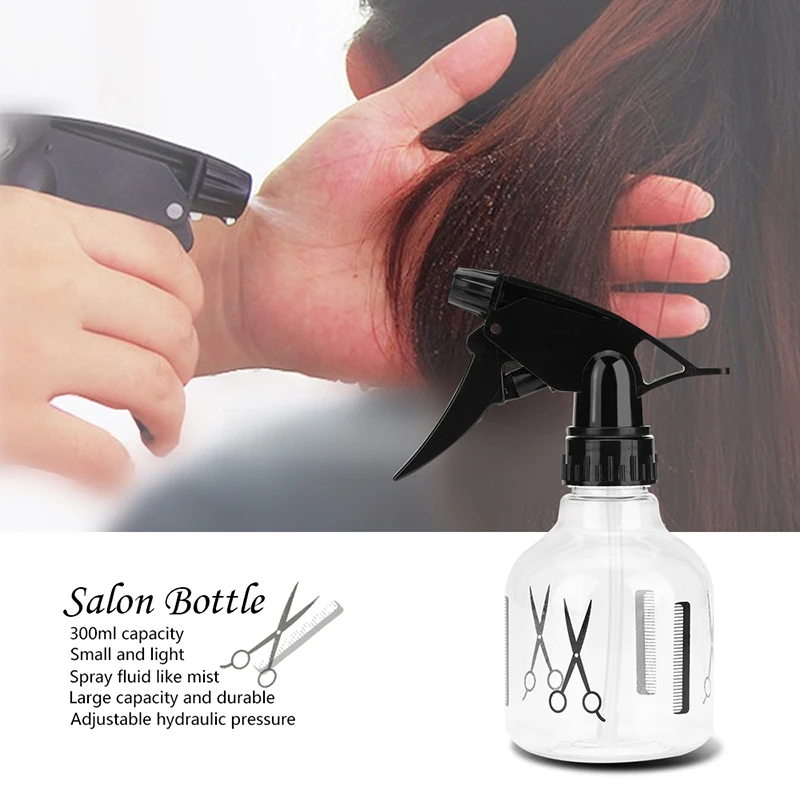 

1*300ml Bottles Hair Hairdressing Transparent Water Mist Sprayer Tools Haircut Salon Barber Portable Plastic Empty Spray Bottle