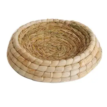 

Handwoven Birds Nest Corn Leaves And Straw Incubation Bed Courtship Breeding House For Pigeon/Dwarf Rabbit/Bunny/ Dove/Hamster