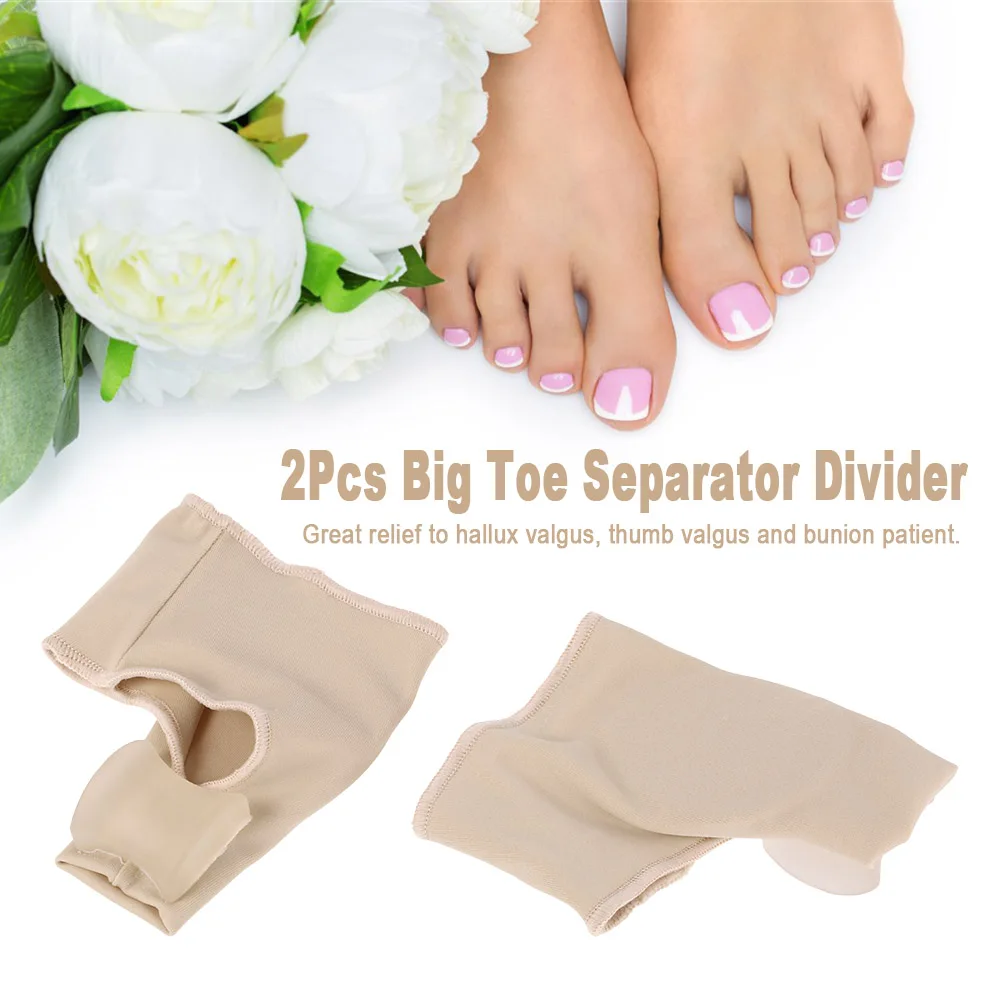 

2Pcs Big Toe Separator Hallux Valgus Massage Protector Corrector Gel Bunion Orthopedic Adjuster Valgus Guard Feet Care Tool