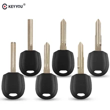 KEYYOU-carcasa de la llave a distancia del coche, carcasa de repuesto en blanco para Kia K2, K5, Rio, Sportage, Picanto, transpondedor, Chip, con hoja derecha/izquierda