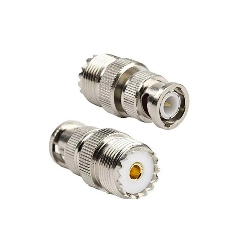 JX Store 2 шт. коаксиальный радиочастотный адаптер BNC штекер гнездо до UHF PL259 SO239