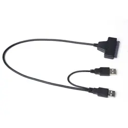 USB 2,0 к SATA 7 + 15 Pin Кабель-адаптер 22Pin для 2,5 дюйма HDD жесткий диск USB 2,0 кабель-адаптер SATA кабель для передачи данных 2,5 HDD L