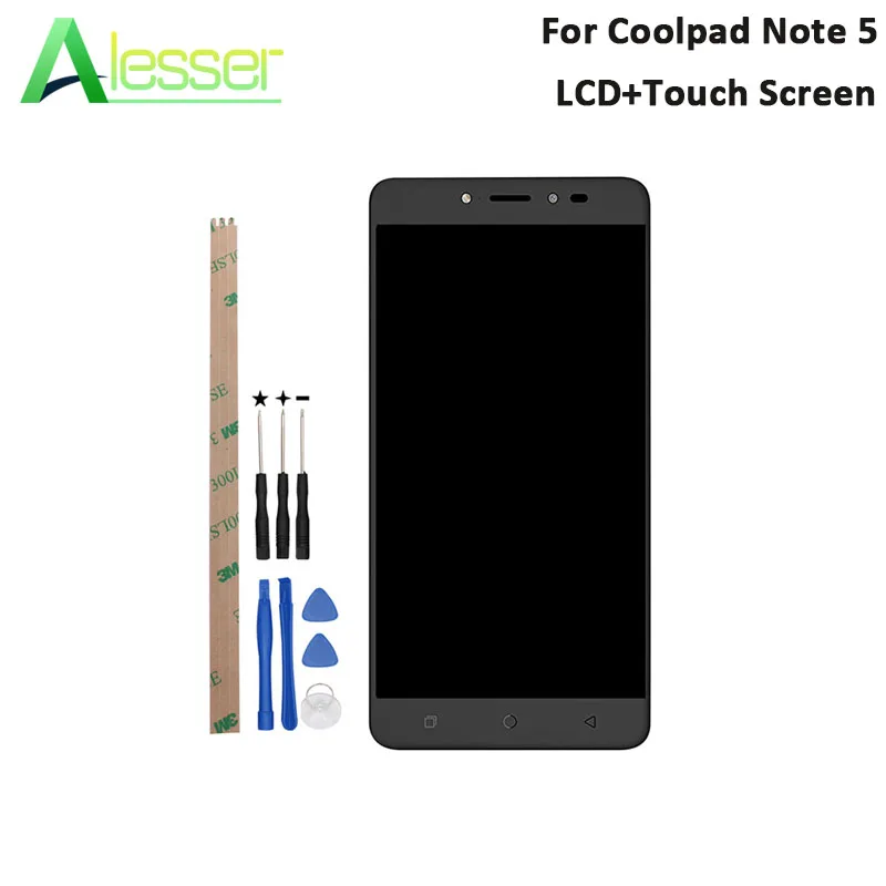 

Alesser For Coolpad Note 5 LCD Display And Touch Screen 5.5'' New High Quality Replace Phone Accessories +Tools And Adhesive