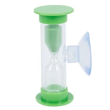 6831 Toothbrush hourglass 3 minutes set 4 pcs hourglasses with vacuum cleaner For you and your children Family set in the colo