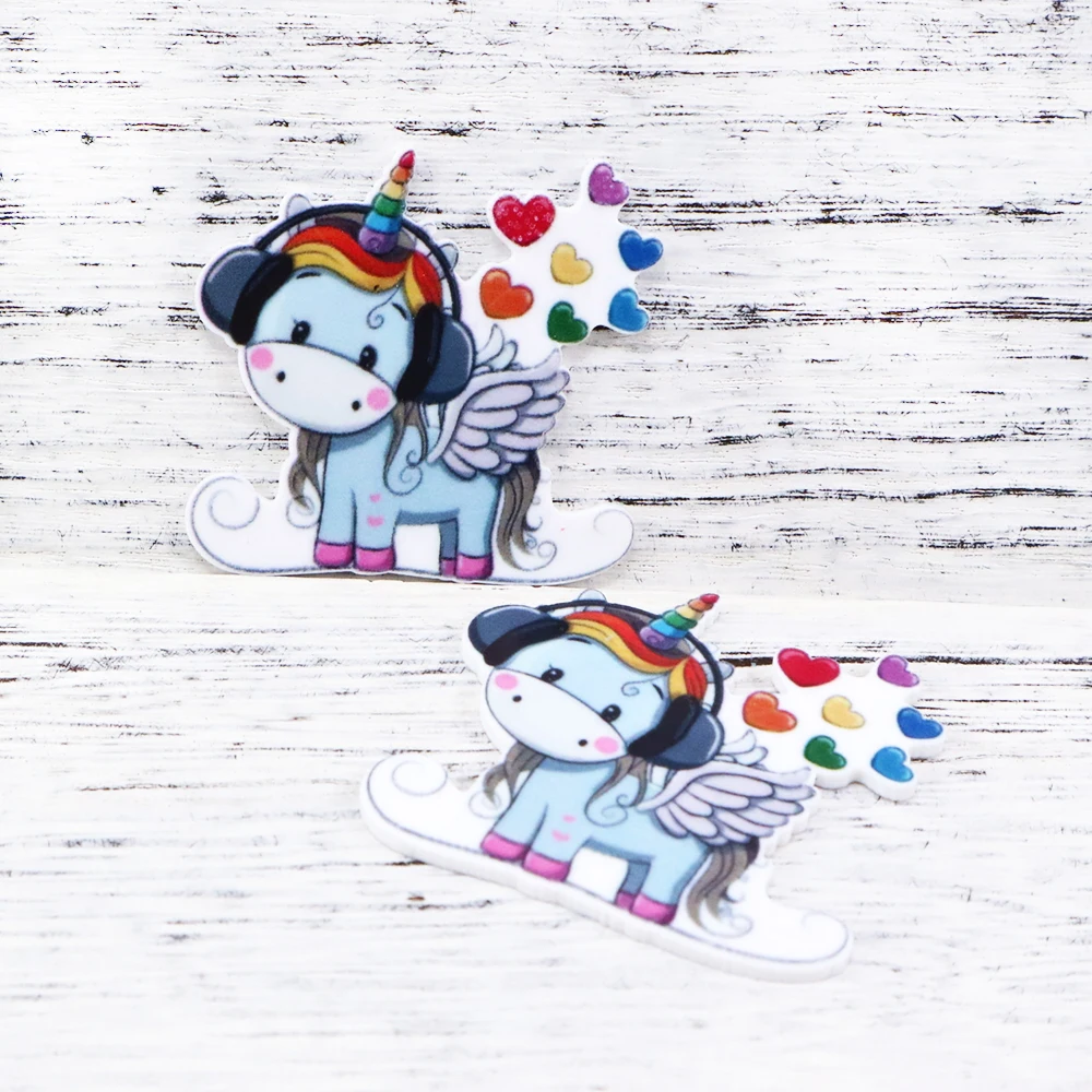 

david angie Animal Cartoon Flatback Planar Resin Cabochons 5pcs, DIY Holiday Decorations handmade materials, 5Yc3405
