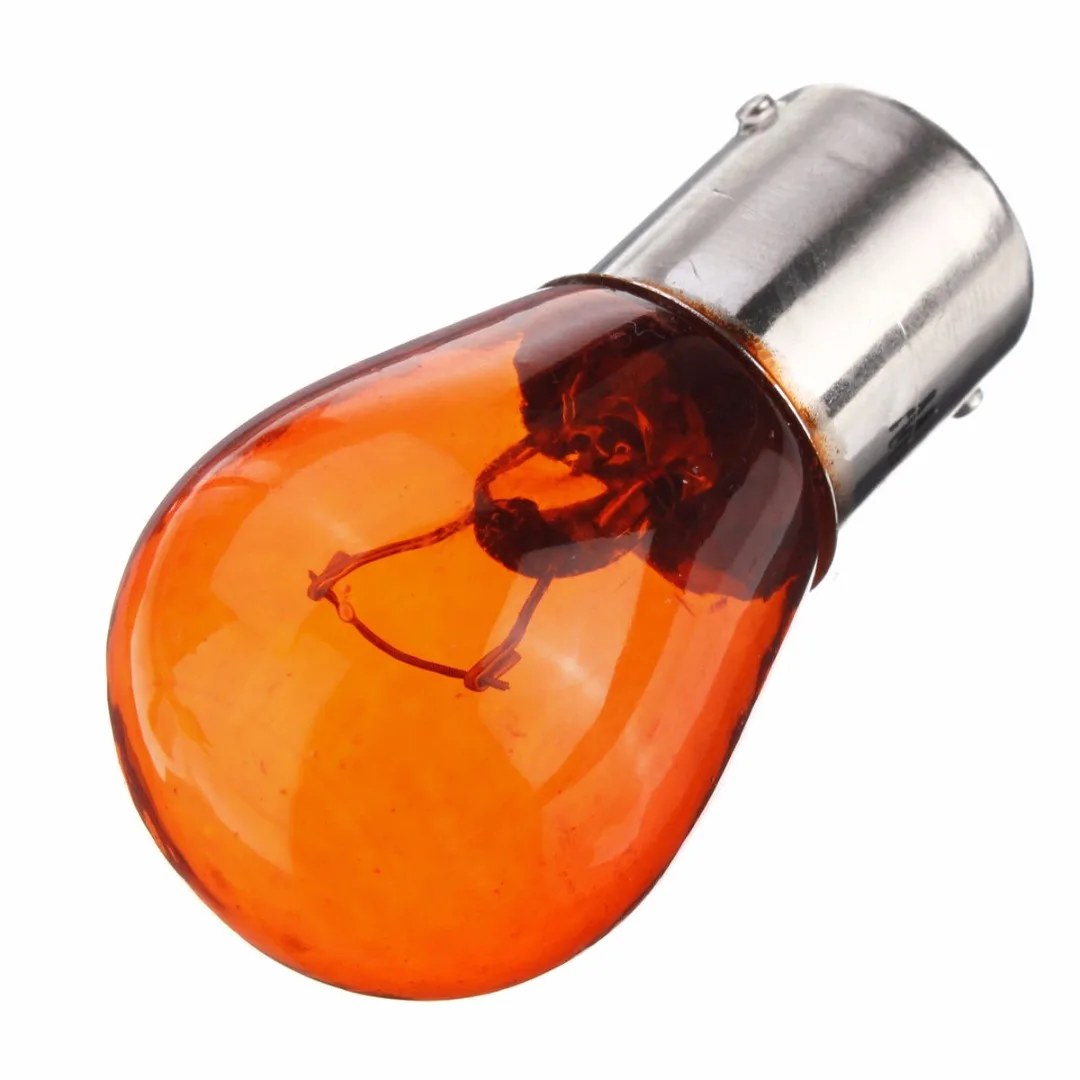 

Universal 2Pcs Car Turn Signal Lights PY21W BA15S 1156 12V 21W Amber Car Indicator Reversing Light Bulb High Quality