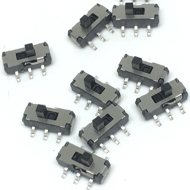 10 шт. MSS22D18 миниатюрный SMD SMT скользящий переключатель 2P2T 6Pin ручка 2 мм для DVD