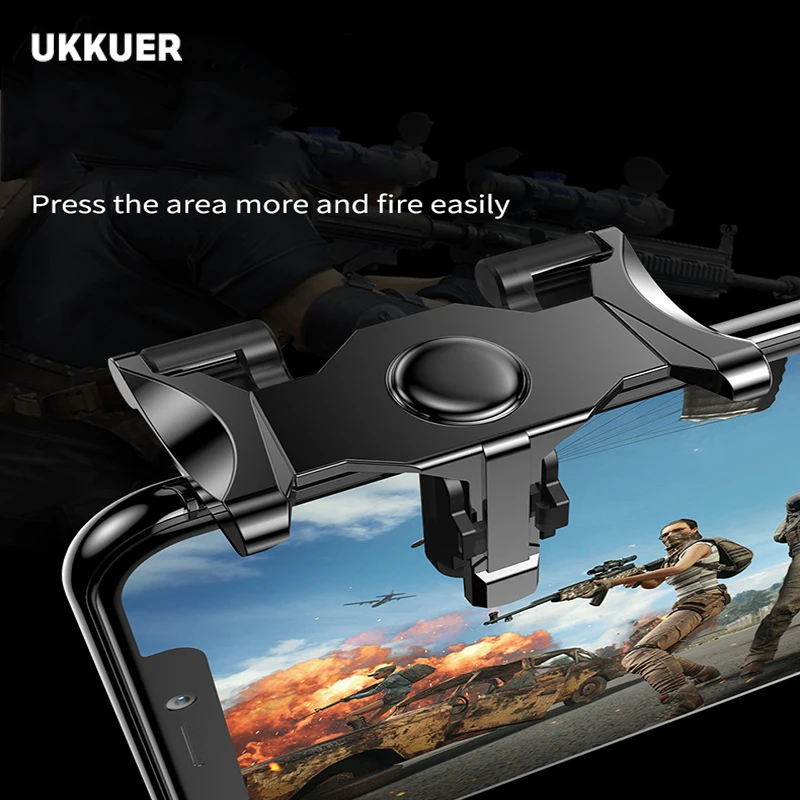 

UKKUER Game Shoot Fire Aim Button Trigger Controller Joystick For Iphone Android Keypad L1R1 Universal Mobile Phone accessory