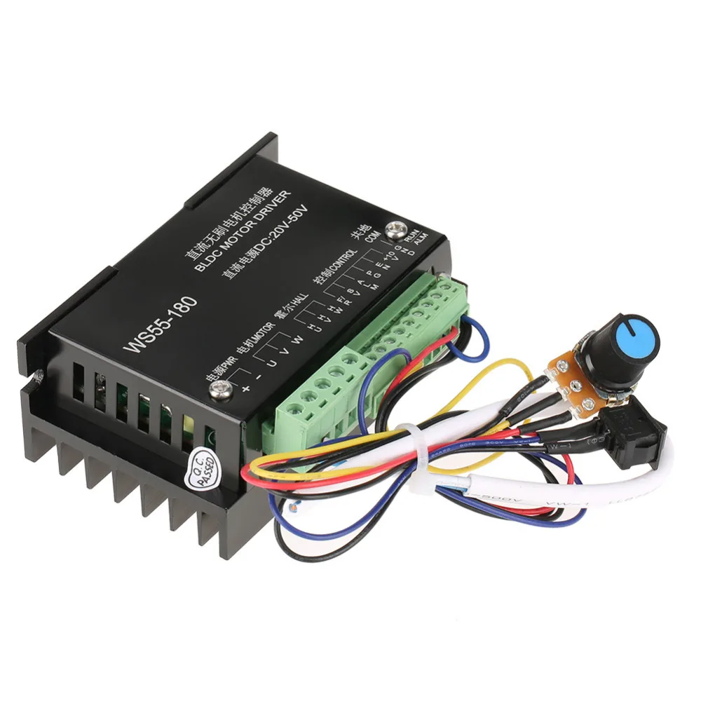 WS55-180 DC 20 V-с алюминиевой крышкой, 50В ЧПУ бесщеточный шпиндель бесщёточный электродвигатель постоянного тока контроллер инструменты