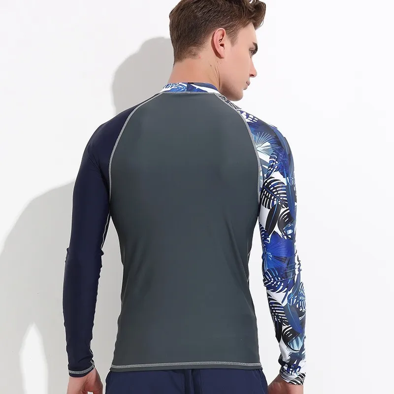 Мужская рубашка для серфинга Rashguard купальник с длинными рукавами одежда плавания