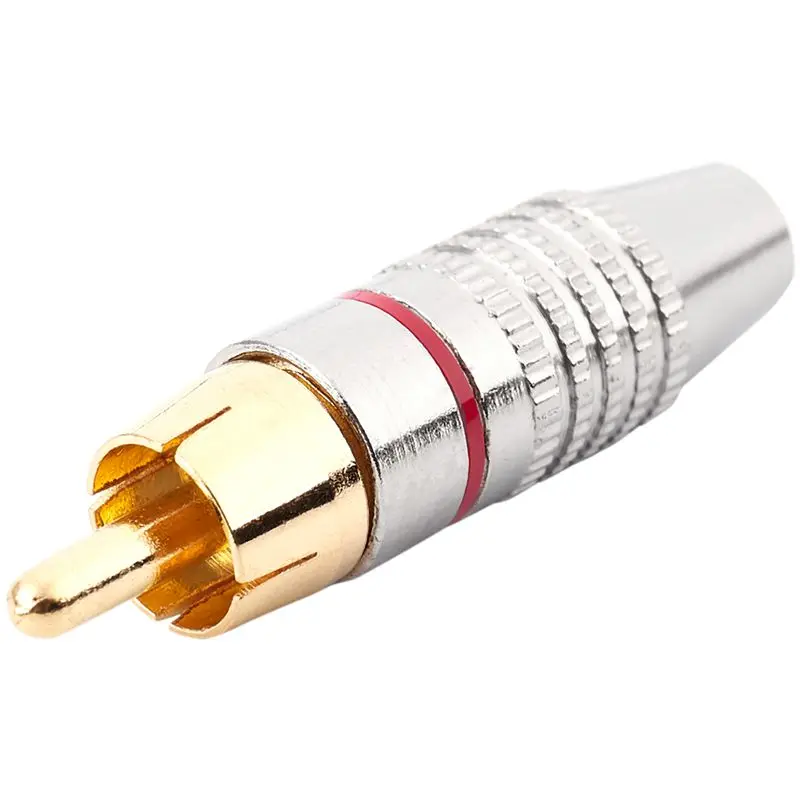 RCA штекер Адаптер аудио Phono позолоченный припой разъем Hi End 6 Pack