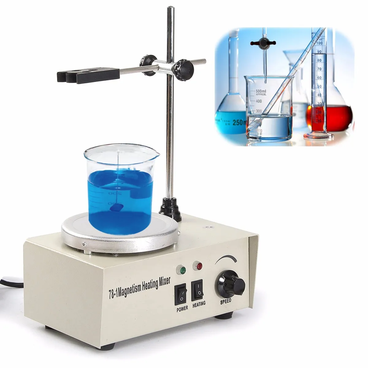 

KiCute 1Set Laboratory Chemistry Magnetic Stirrer Magnetic Stirrer Home Laboratory Magnetic Mixer Stirrers Apparatus 220V 50HZ