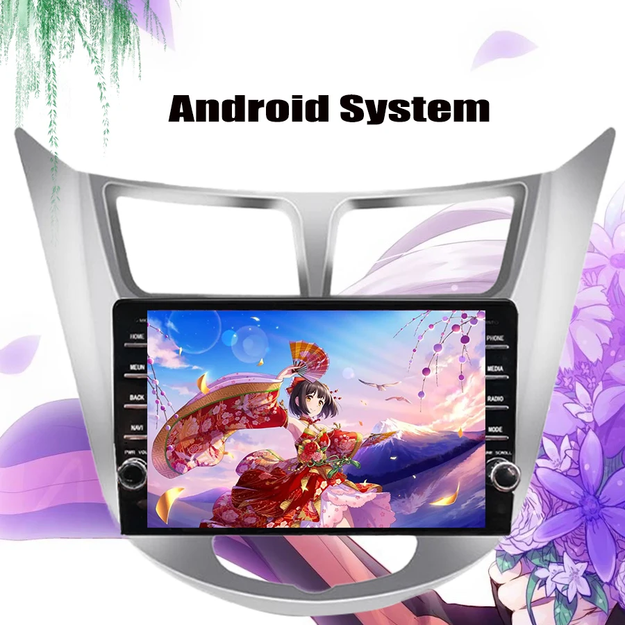 Автомобильный мультимедийный dvd плеер 2 din 8 ядер android 10 0 радио для hyundai solaris accent verna