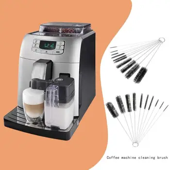 

10pcs Coffee Machine Cleaning Brushes Stainless Steel Nylon Tube Brush Set
