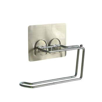 

Stainless Steel Bathroom Lavatory Toilet Paper Holder Dispenser Wall Mount with Suction Cups