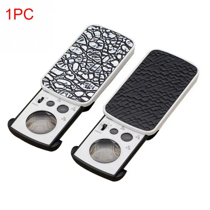 

Portable Slide Out Pocket Light Magnifying Glass Led Portable Loupe Stamps 30X 60X 90X Magnifying Glass
