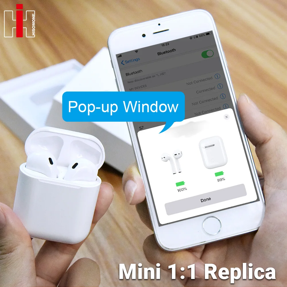

i20 TWS Pop-up Air Wireless Bluetooth Earphones Touch Control Earbuds 1:1 Replica Size Headset PK i10 i12 i13 i14 i15 TWS Pods