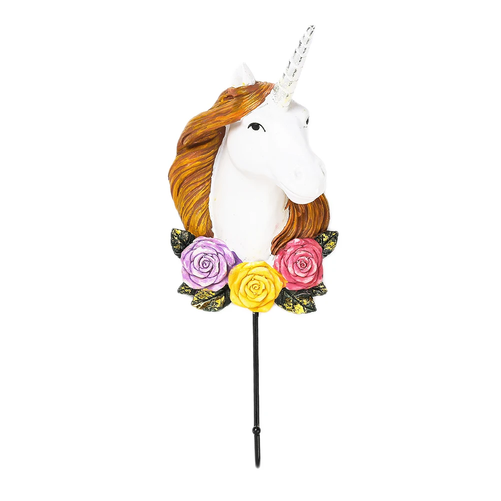 

Cartoon Creative Hooks Unicorn Resin Coatrack Hooks Wall Hanger Accessories For Children Toddlers