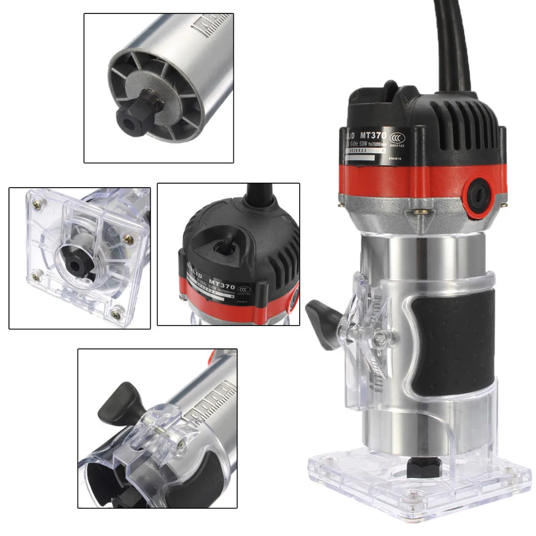 220V 35000RPM 1/4 ''530 W электрический ручной триммер для дерева ламинатор маршрутизатор набор инструментов