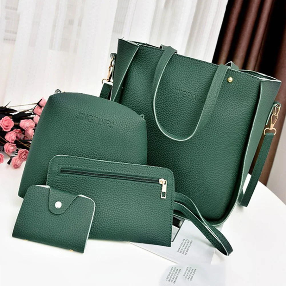 4 шт./компл. кисточкой сумки для женщин 2018 Роскошные дизайн PU Crossbody курьерские