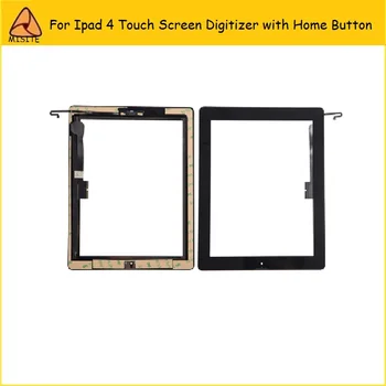 

10Pcs/Lot Brand New Display Screen for iPad 4 Touch Screen Glass Digitizer Assembly with Adhesive +home button Flex cable