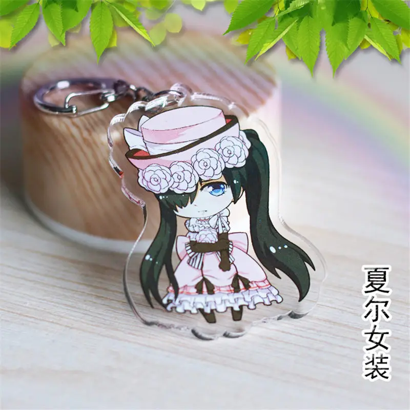 10 шт./лот аниме Черный дворецкий акриловый брелок игрушка Ciel Sebastian Grell фигурка