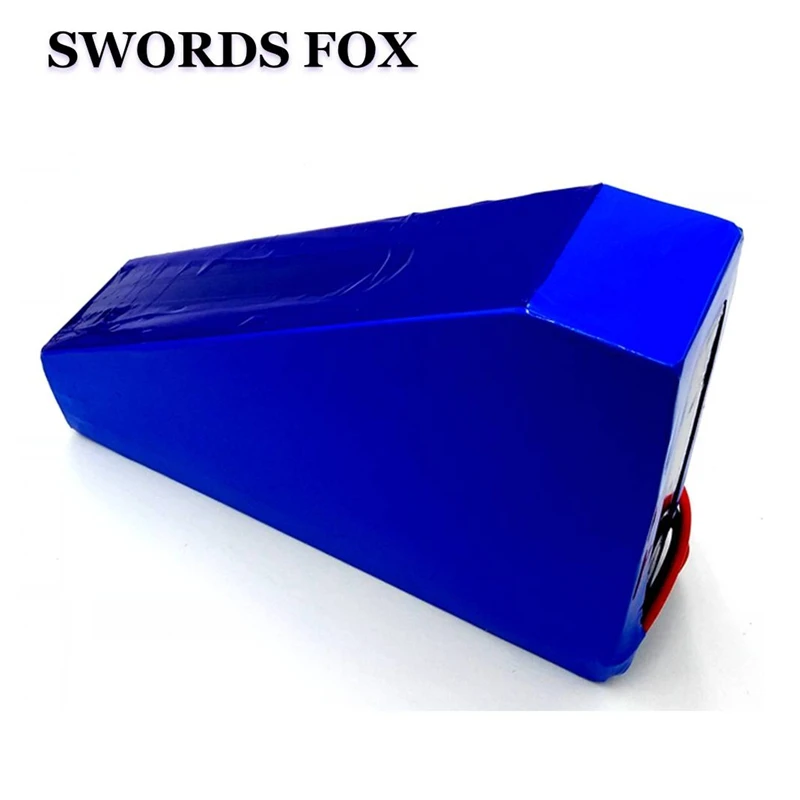 

48V 2000W Electric Bike Battery 48V 23AH triangle Lithium battery with PVC Case 50A BMS, 54.6V 2A charger
