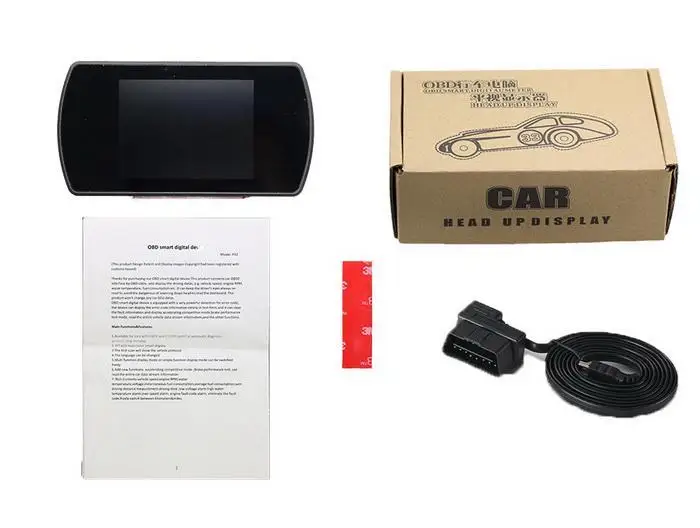 P12 4 3 дюймовый ЖК дисплей для автомобиля HUD OBD 2 многофункциональный бортовой