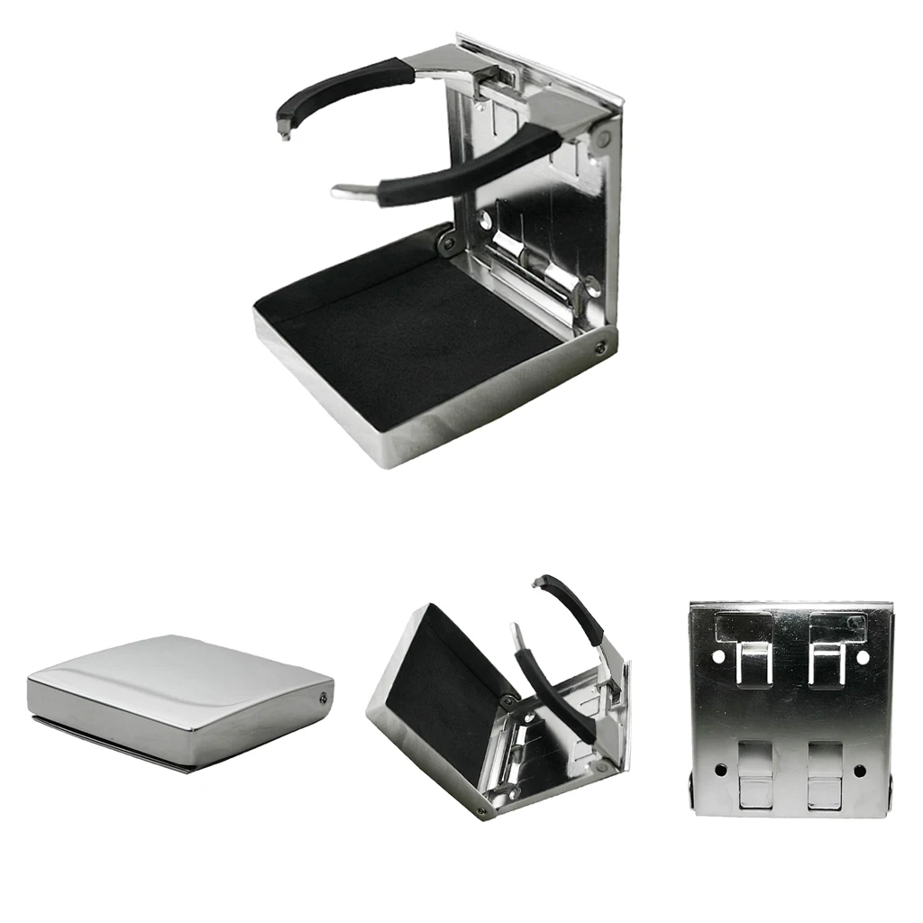 

Well-made Stainless Steel Adjustable Folding Drink Holders for Marine Boat Caravan Car