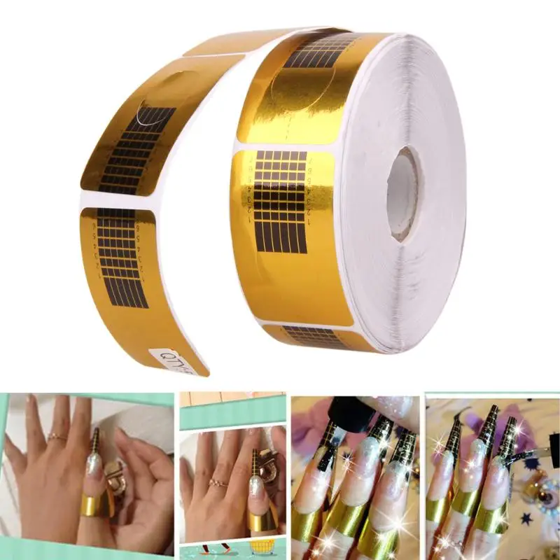 

50/100/500pcs Professional Nail Form Tips Nail Art Extension Forms Guide Sticker Acrylic UV Gel Tips For Nail Polish Guide