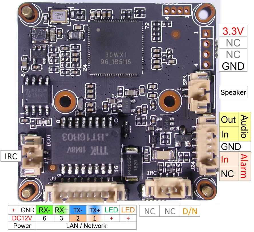 IPC 1/2. " SONY STARVIS IMX307 cmos-датчика изображения+ 30WX(XM530/IPC530) CCTV IP камера Модуль платы блока программного управления+ M12 объектив+ IRC+ LAN кабель