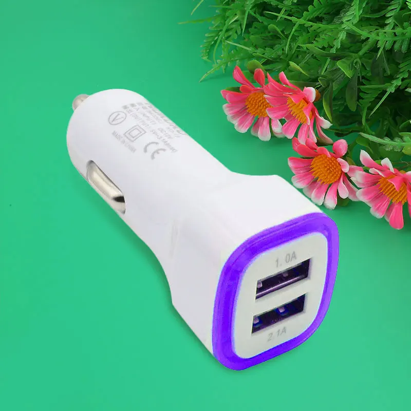 2.1A 1.0A 5 Вт Светодиодный Dual USB 2 Порты автомобиля Зарядное устройство зарядки