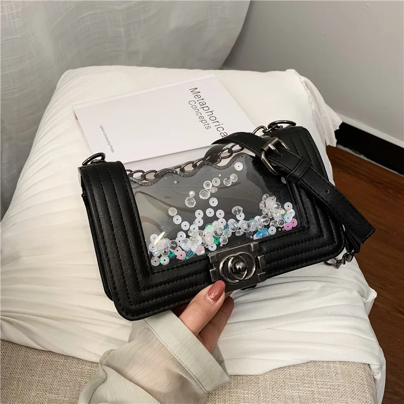 

Summer Transparent Jelly Bag Crossbody Bags Women 2019 High Quality PVC Luxury Handbags Designer Ladies Beach Clear Shoulder Bag