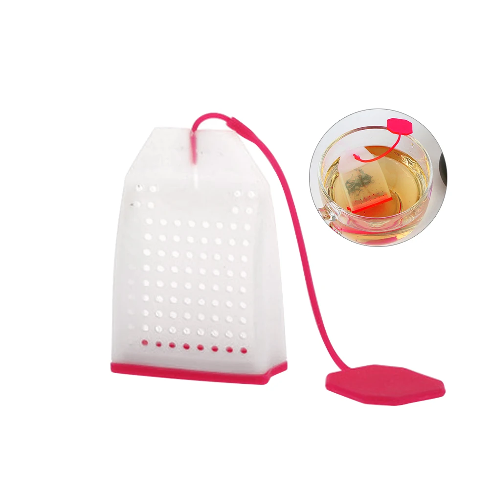 

1pc Silicone Reusable Tea Bag Tea Infuser Strainer Loose Leaf Filters Steeper for Tea Cups Mugs Teapots Teacup