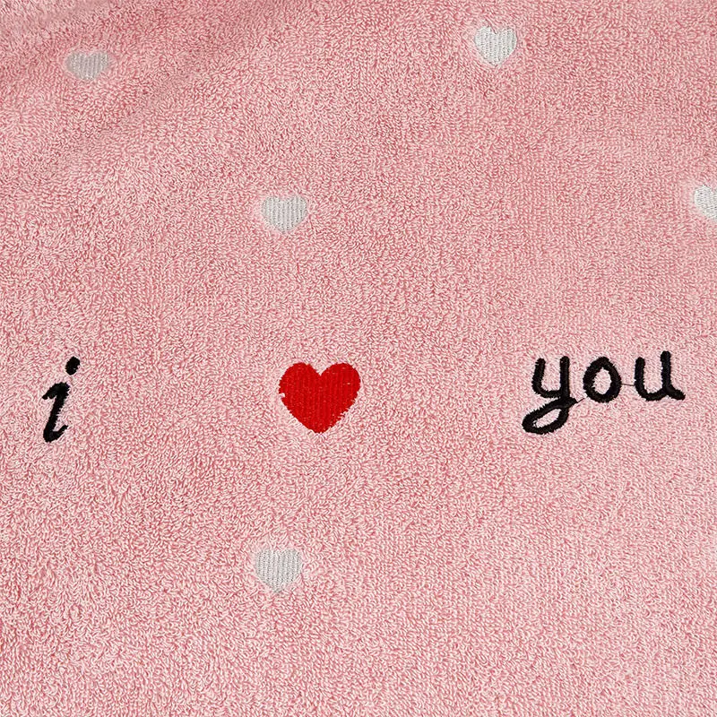 Набор хлопковых полотенец однотонная вышивка I Love You Пляжное банное полотенце для