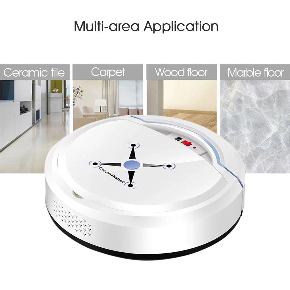 USB Robot Vacuum Cleaner for Home Automatic Sweeping Dust Cleaner Wireless Vacuum Cleaner Auto Sweeper Aspirateur Black / White