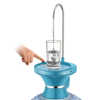

Electric Pump For Water Bottled Drinking Water Dispenser Blue Hand Pump Bottled Water Usb Rechargeable Kitchen Tool Dropshipping