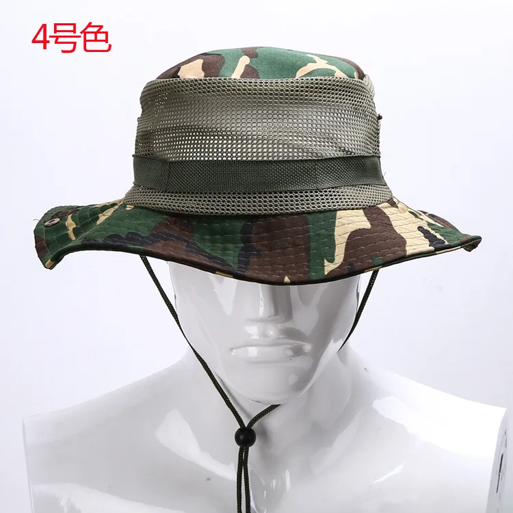 Летняя кепка для рыбалки универсальная камуфляжная шляпа от солнца в джунглях