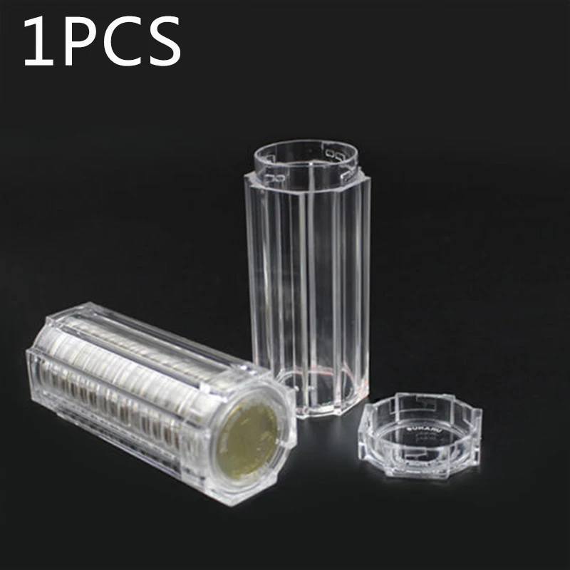 

Brand New Plastic Clear Capsule Box Collection Tube Holder Storage for 30mm Coin