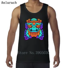 Трипси-психоделический китайский дракон жилеты индивидуальные круглый вырез безрукавки для мужчин подходящие Singlets Anlarach унисекс